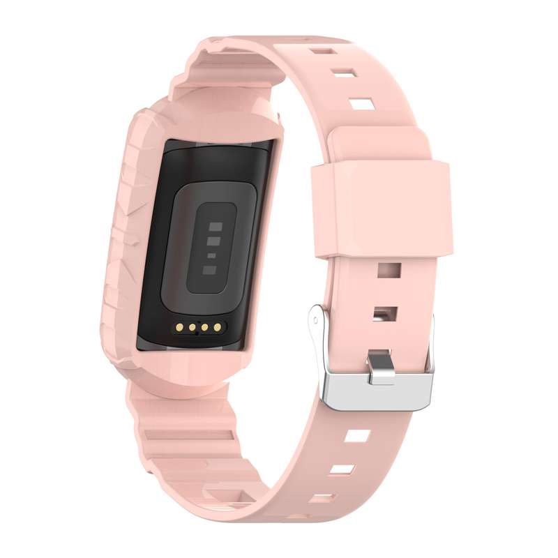 For Fitbit Charge 4 SE Silicone One Body Armor Watch Band(Navy Blue)
