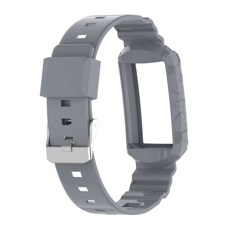 For Fitbit Charge 4 SE Silicone One Body Armor Watch Band(Navy Blue)