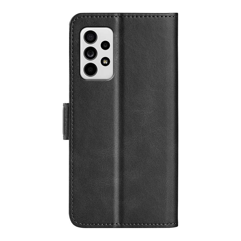 For Samsung Galaxy A33 5G Dual-side Magnetic Leather Case with Holder & Card Slots & Wallet(Black)