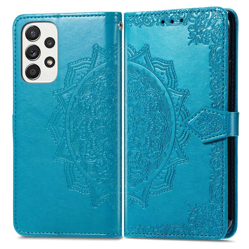 For Samsung Galaxy A33 5G Mandala Flower Embossed Leather Case(Rose Gold)