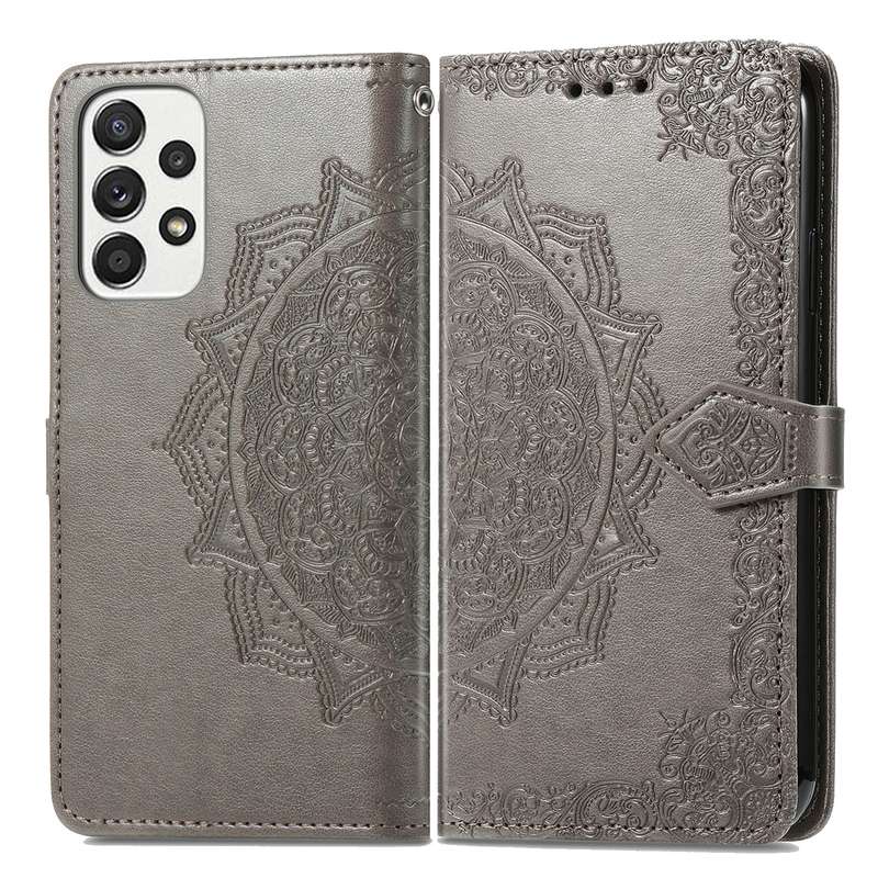For Samsung Galaxy A33 5G Mandala Flower Embossed Leather Case(Rose Gold)