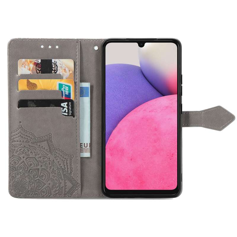 For Samsung Galaxy A33 5G Mandala Flower Embossed Leather Case(Rose Gold)