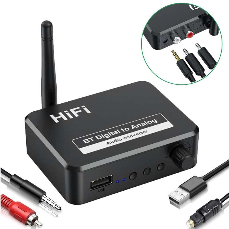 BT-21 NFC Bluetooth 5.0 Receiver & Transmitter RCA 3.5mm AUX Audio Adapter