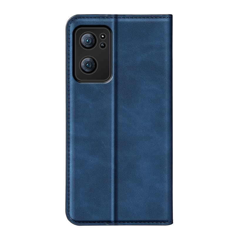 For OPPO Reno 7 5G Retro-skin Magnetic Suction Leather Phone Case(Dark Blue)