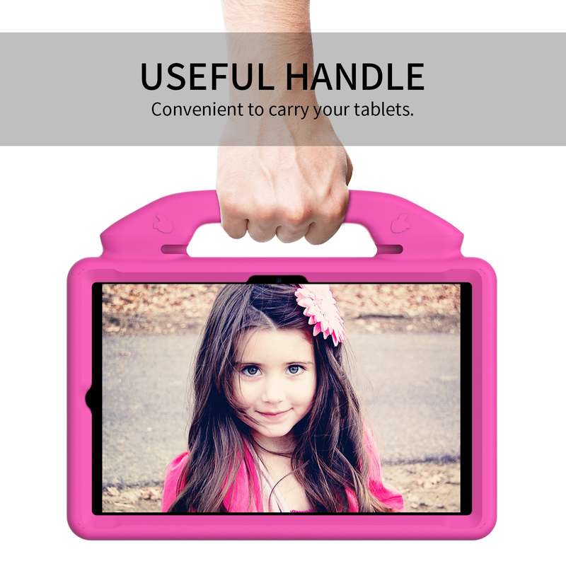 For Samsung Galaxy Tab A8 10.5 2021 X200 / X205 Thumb Bracket EVA Shockproof Tablet Case(Purple)