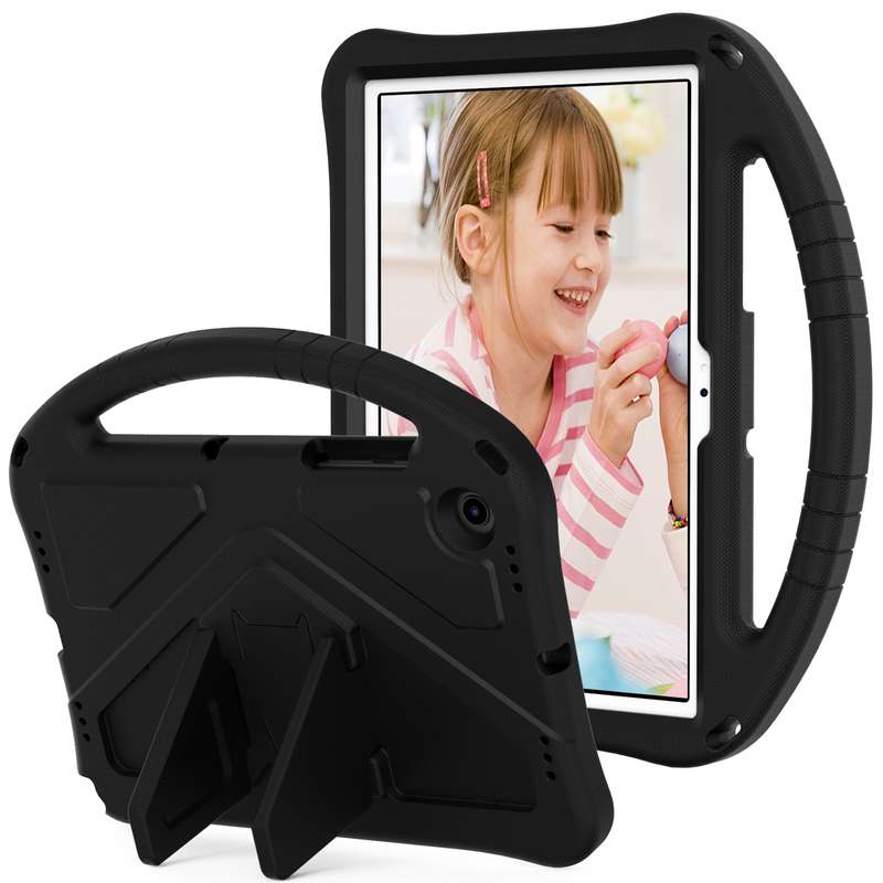 For Samsung Galaxy Tab A8 10.5 2021 X200 / X205 EVA Shockproof Tablet Case with Holder(RoseRed)