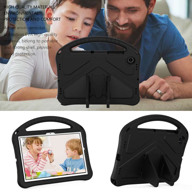 For Samsung Galaxy Tab A8 10.5 2021 X200 / X205 EVA Shockproof Tablet Case with Holder(RoseRed)
