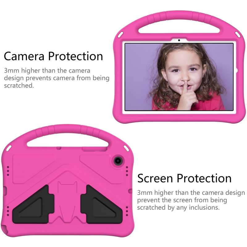 For Samsung Galaxy Tab A8 10.5 2021 X200 / X205 Thumb Bracket EVA Shockproof Tablet Case(Purple)