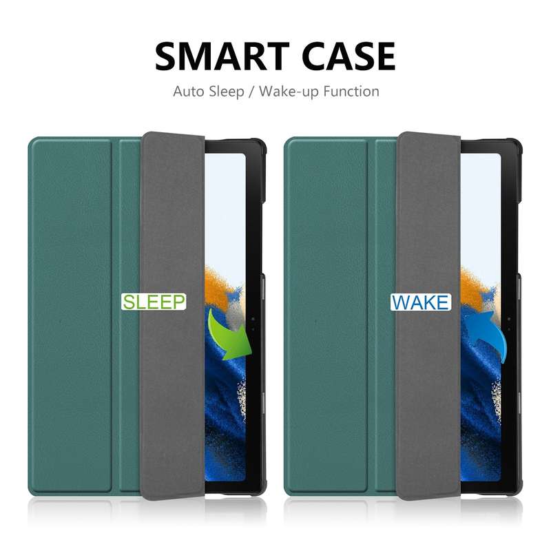 For Samsung Galaxy Tab A8 10.5 2021 ENKAY Custer Texture Leather Smart Tablet Case(Dark Blue)
