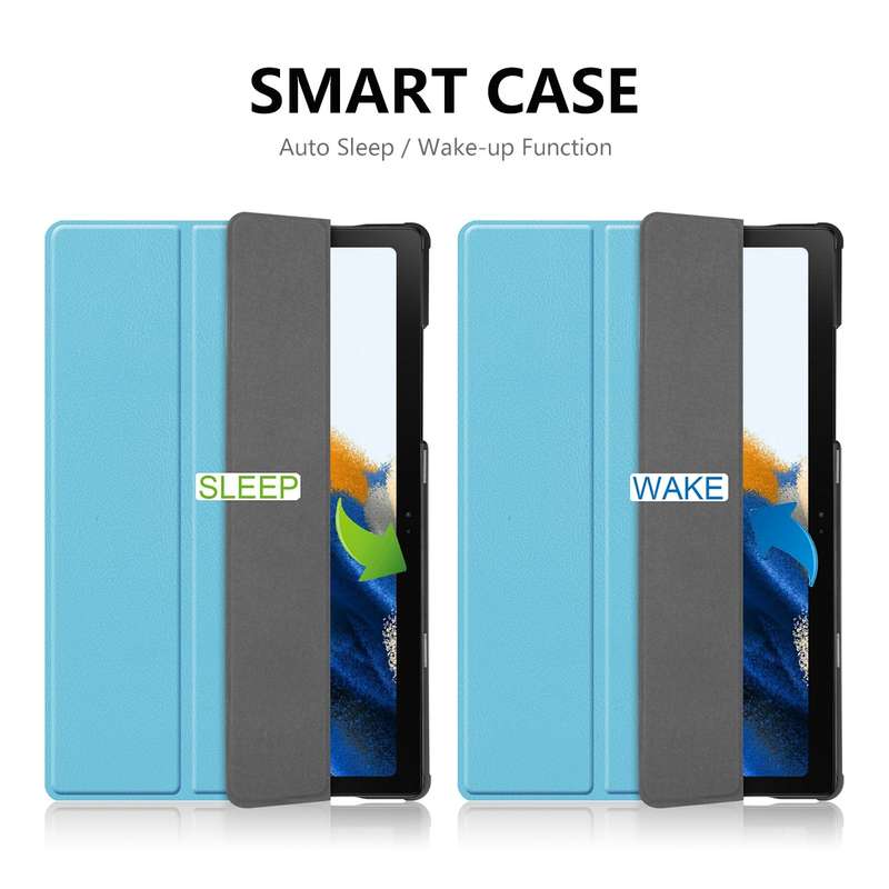 For Samsung Galaxy Tab A8 10.5 2021 ENKAY Custer Texture Leather Smart Tablet Case(Dark Blue)