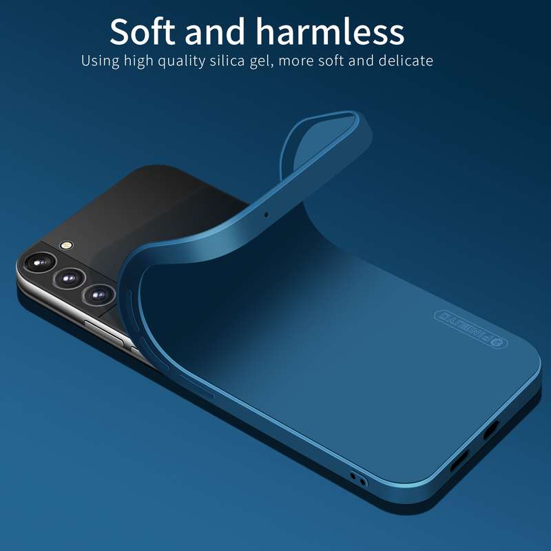 For Samsung Galaxy S22 5G PINWUYO Liquid Silicone TPU Phone Case(Blue)