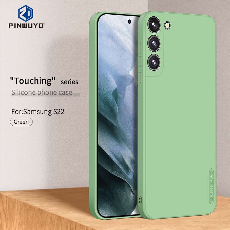 For Samsung Galaxy S22 5G PINWUYO Liquid Silicone TPU Phone Case(Blue)