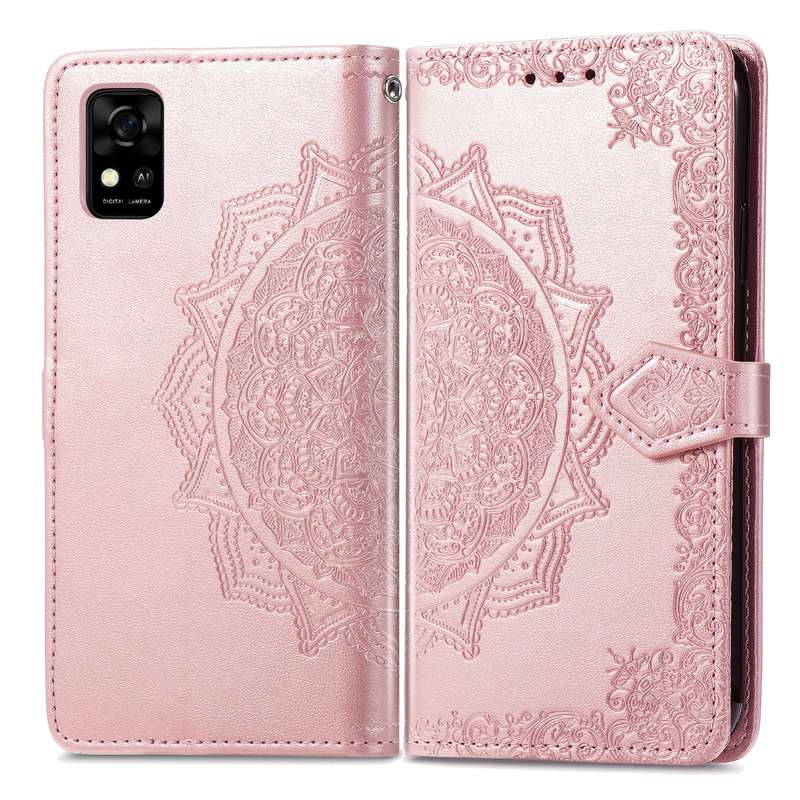 For ZTE Blade A31 Mandala Flower Embossed Horizontal Flip Leather Phone Case(Blue)