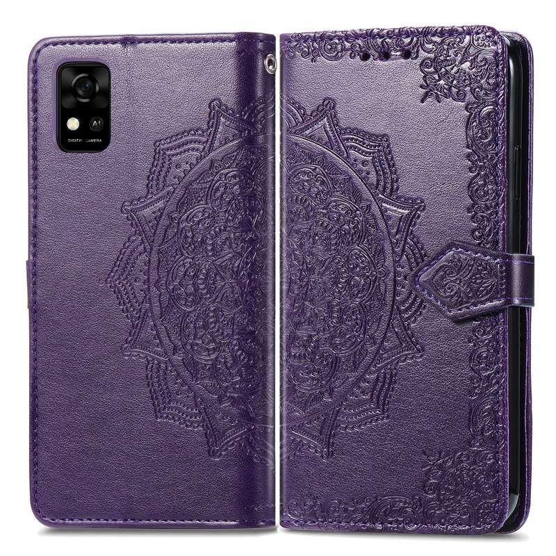 For ZTE Blade A31 Mandala Flower Embossed Horizontal Flip Leather Phone Case(Blue)