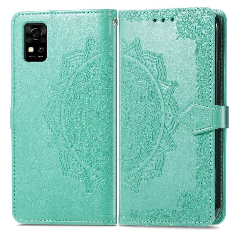 For ZTE Blade A31 Mandala Flower Embossed Horizontal Flip Leather Phone Case(Blue)