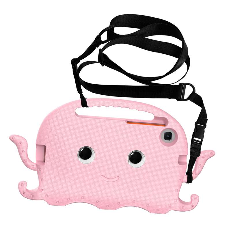For Samsung Galaxy Tab A7 Lite 8.7 T220 / T225 Octopus EVA + PC Tablet Case with Strap(Glacial Green