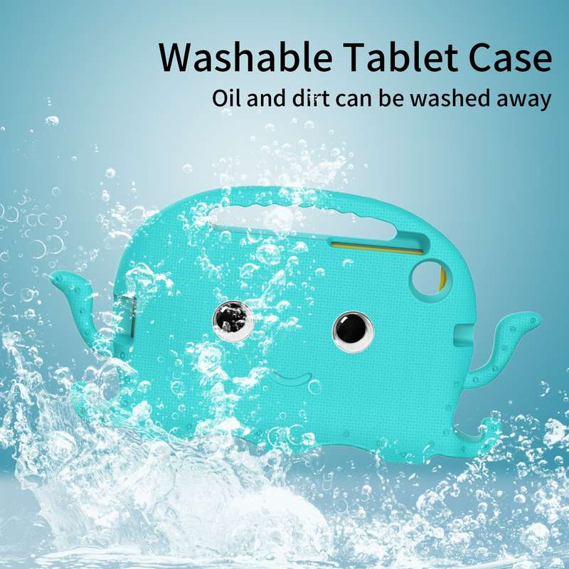 For Samsung Galaxy Tab A7 Lite 8.7 T220 / T225 Octopus EVA + PC Tablet Case with Strap(Glacial Green