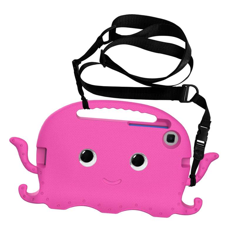 For Samsung Galaxy Tab A7 Lite 8.7 T220 / T225 Octopus EVA + PC Tablet Case with Strap(Glacial Green