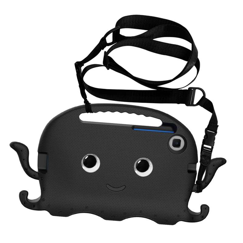 For Samsung Galaxy Tab A7 Lite 8.7 T220 / T225 Octopus EVA + PC Tablet Case with Strap(Glacial Green