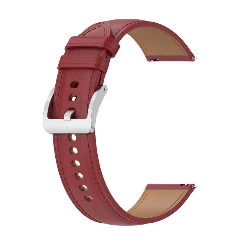 For Garmin Vivomove Sport Embossed Genuine Leather Watch Band(Dark Brown)