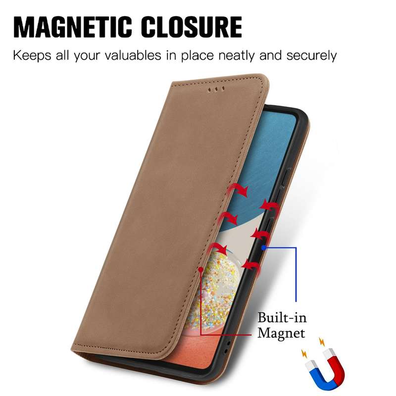 For Samsung Galaxy A73 5G Retro Skin Feel Magnetic Horizontal Flip Leather Phone Case(Gray)