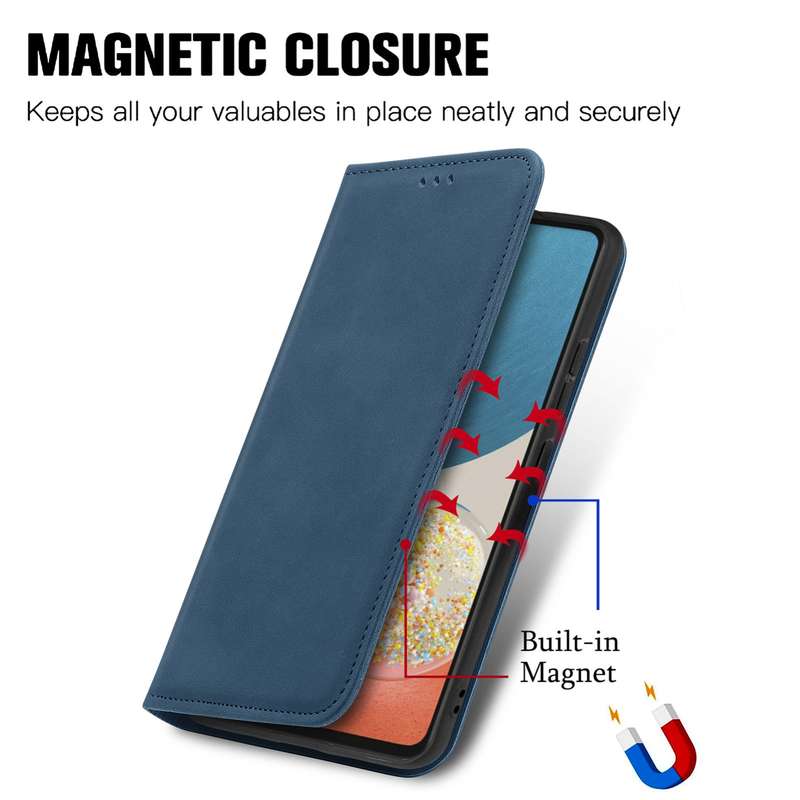 For Samsung Galaxy A73 5G Retro Skin Feel Magnetic Horizontal Flip Leather Phone Case(Gray)