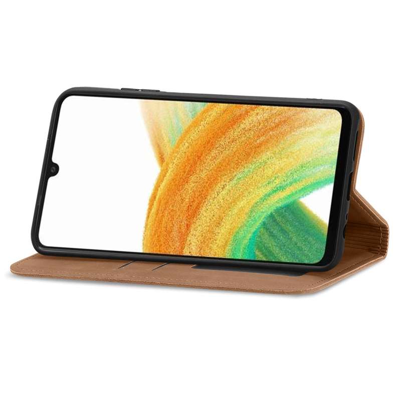 For Samsung Galaxy A73 5G Retro Skin Feel Magnetic Horizontal Flip Leather Phone Case(Gray)