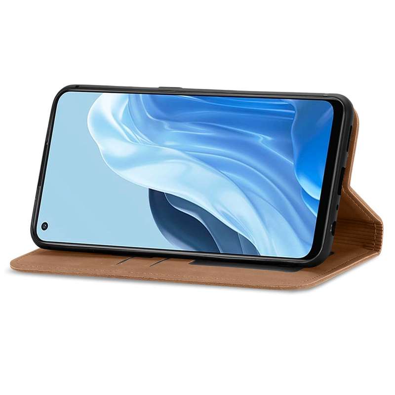 For Samsung Galaxy A13 4G Retro Skin Feel Magnetic Horizontal Flip Leather Phone Case(Brown)