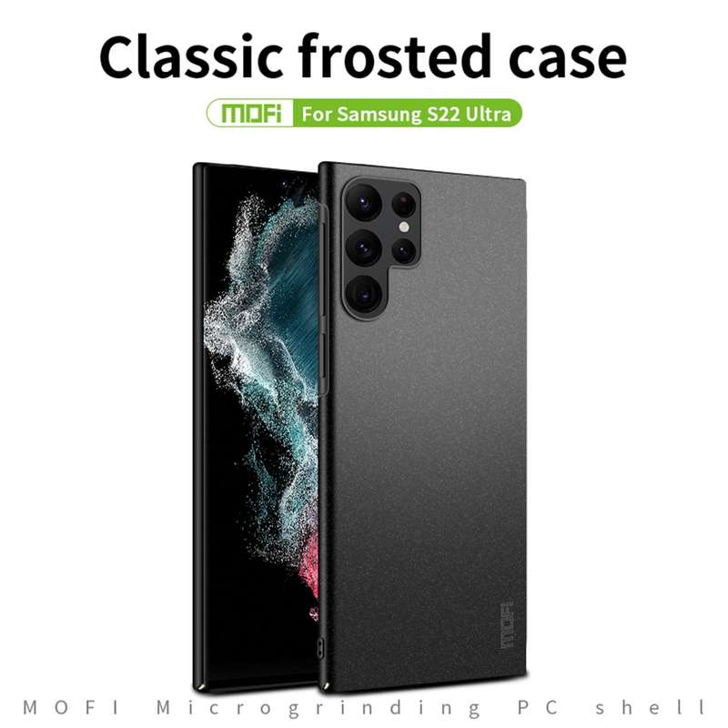 For Samsung Galaxy S22 Ultra 5G MOFI Fandun Series Frosted Ultra-thin PC Hard Phone Case(Black)