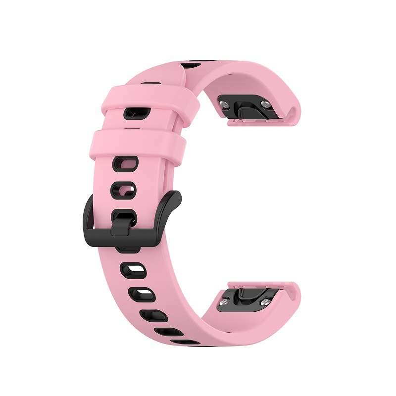 For Garmin Fenix 7X Solar 26mm Silicone Sports Two-Color Watch Band(Red+Black)
