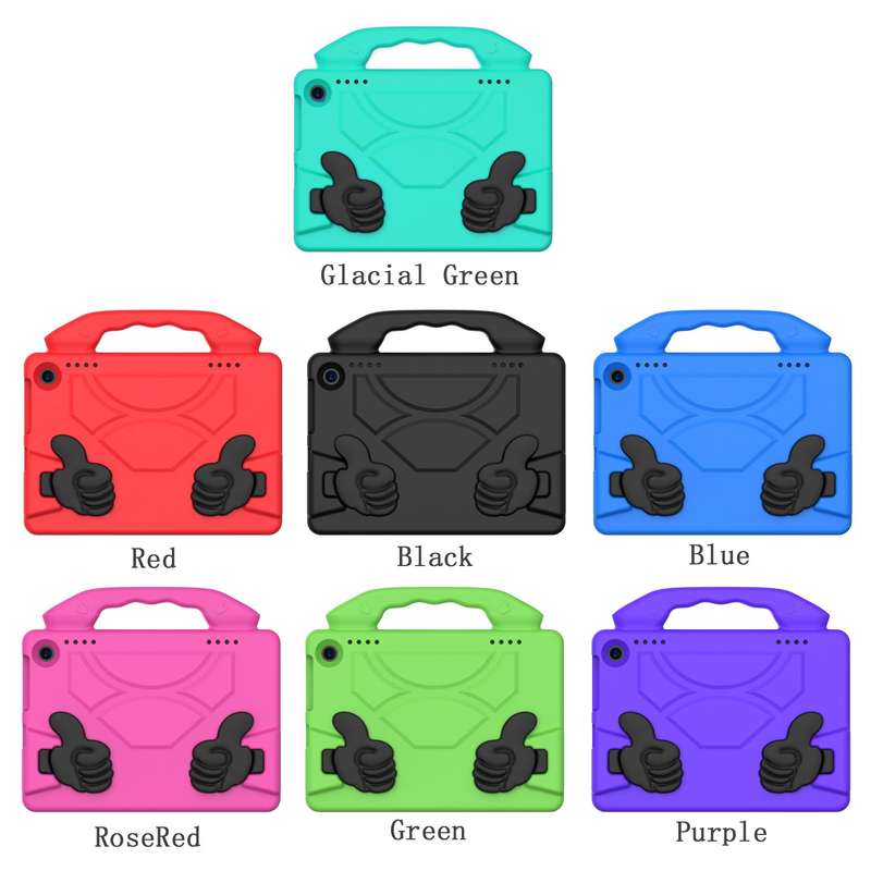 For Amazon Kindle Fire HD8 2020 Thumb Bracket EVA Shockproof Tablet Case(Purple)