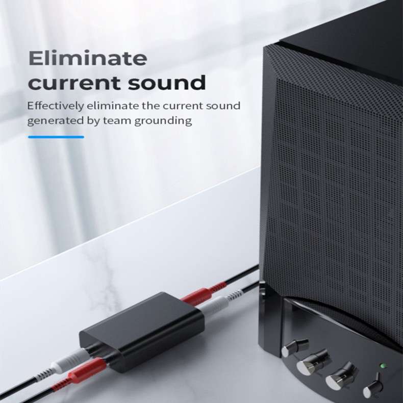 G1 RCA Audio Common Ground Isolator Anti-jamming Noise Reduction Filter Eliminates Bluetooth Receive