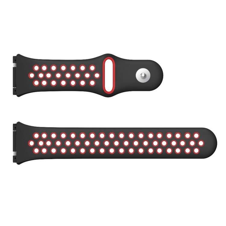 For Fitbit Ionic Breathable Two-tone Silicone Watch Band(Black Grey)