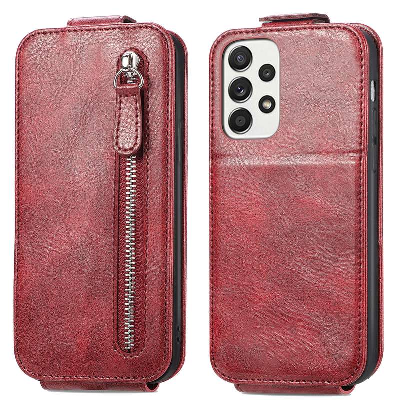 For Samsung Galaxy A33 5G Zipper Wallet Vertical Flip Leather Phone Case(Pink)