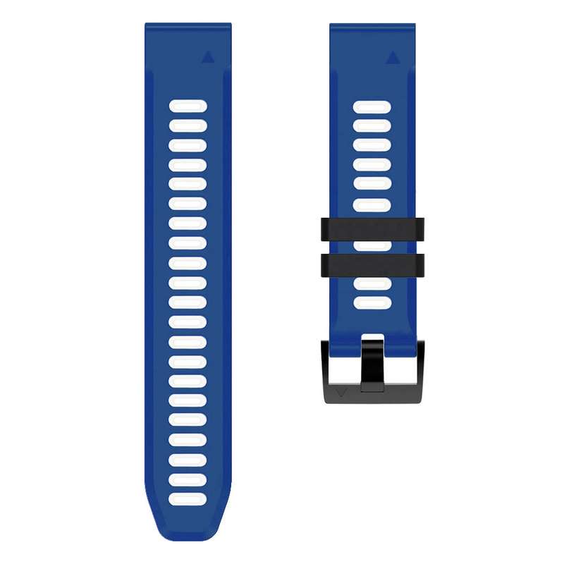 For Garmin Fenix 6X Pro 26mm Silicone Sports Two-Color Watch Band(Black+Orange)