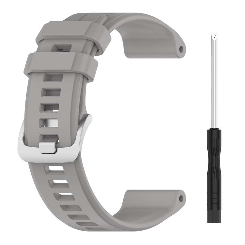 For Garmin Fenix 5 22mm Solid Color Silicone Watch Band(Black)