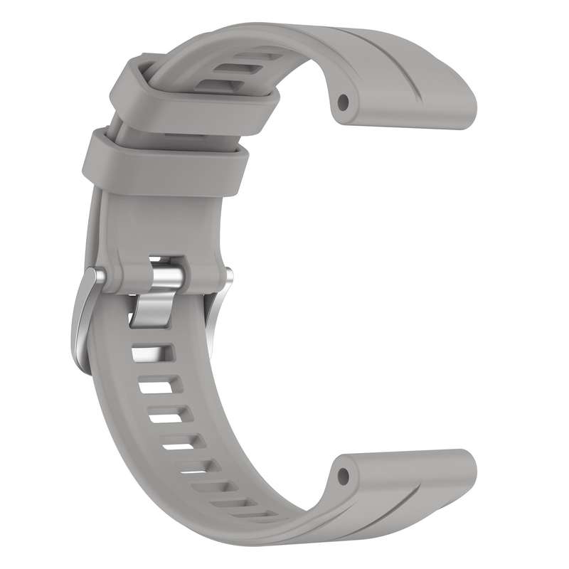For Garmin Fenix 5 22mm Solid Color Silicone Watch Band(Black)