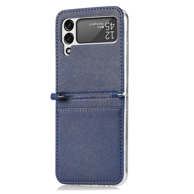 For Samsung Galaxy Z Flip 4 5G Folding Litchi Texture Card Wallet Phone Case(Brown)