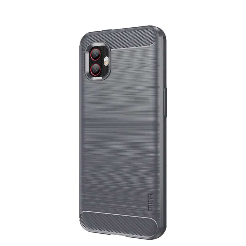 For Samsung Galaxy Xcover6 Pro / Xcover Pro 2 MOFI Gentleness Brushed Carbon Fiber Soft TPU Case(Bla