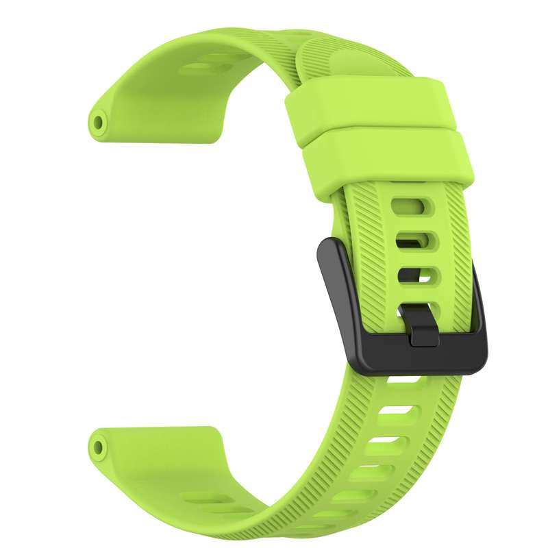 For Garmin Forerunner 935 22mm Solid Color Silicone Watch Band(Lime Color)