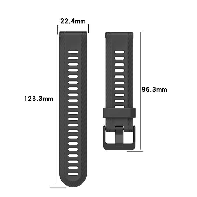 For Garmin Forerunner 935 22mm Solid Color Silicone Watch Band(Lime Color)