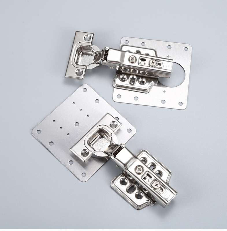 304 Stainless Steel Hinge Hydraulic Damping Mute Thickening Buffer Hinge (Set)