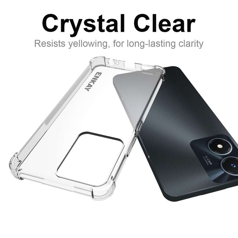 For vivo Y02s ENKAY Clear TPU Shockproof Phone Case