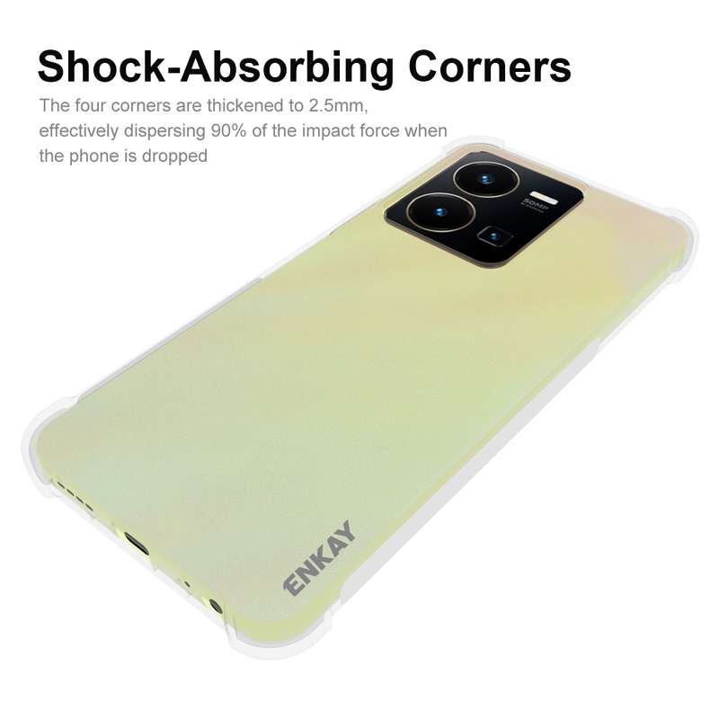 For vivo Y35 4G Global ENKAY Clear TPU Shockproof Phone Case