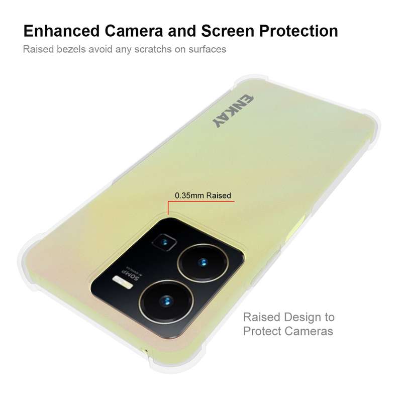 For vivo Y35 4G Global ENKAY Clear TPU Shockproof Phone Case