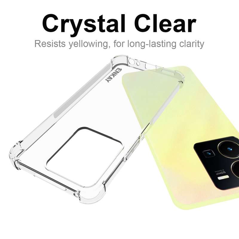 For vivo Y35 4G Global ENKAY Clear TPU Shockproof Phone Case