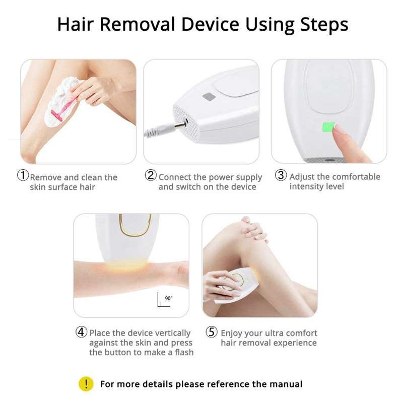 H01 Portable Home Use Laser IPL Hair Removal Devicepainless Epilator Permanent, Specification:UK Plu
