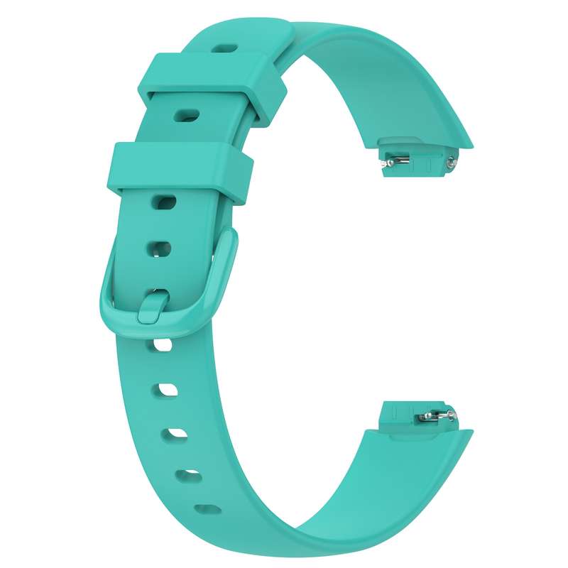 For Fitbit Inspire 3 Solid Color Silicone Watch Band, Size:L(Black)