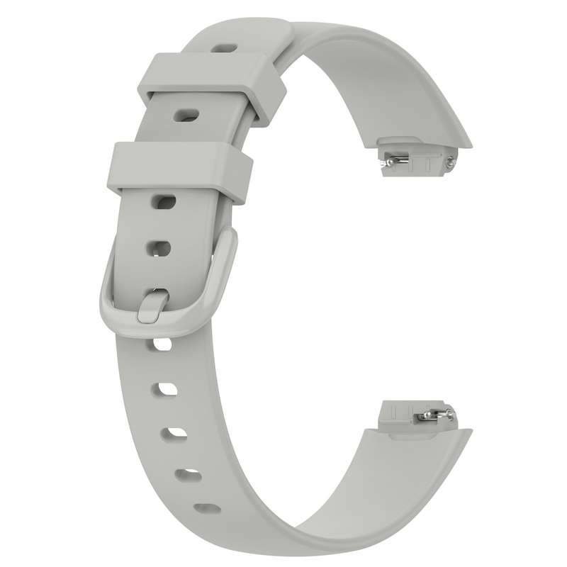 For Fitbit Inspire 3 Solid Color Silicone Watch Band, Size:L(Black)