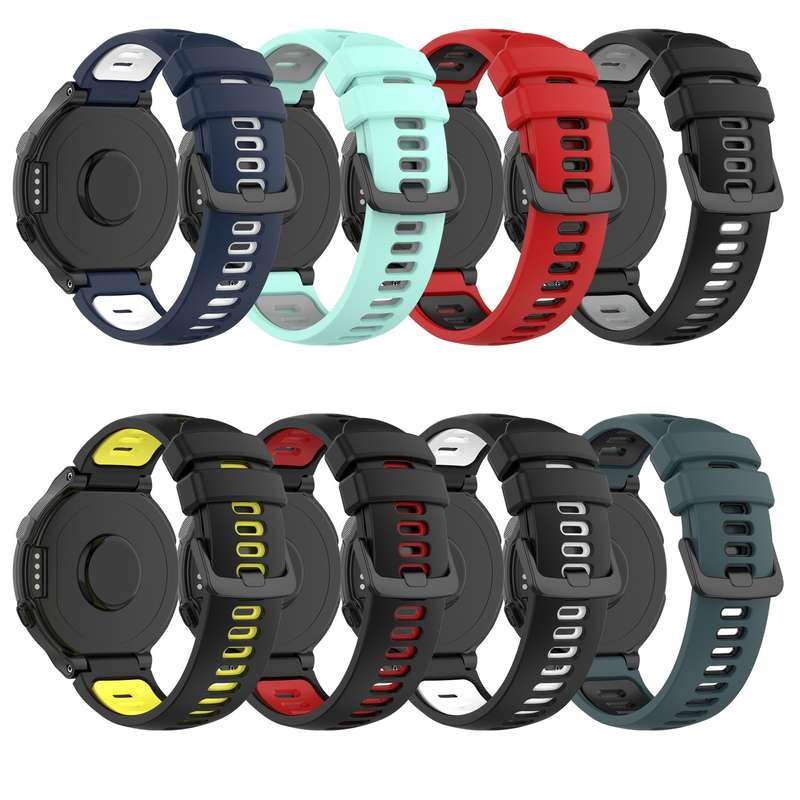 For Garmin Forerunner 735 / 735XT Two-Color Silicone Watch Band(Red+Black)